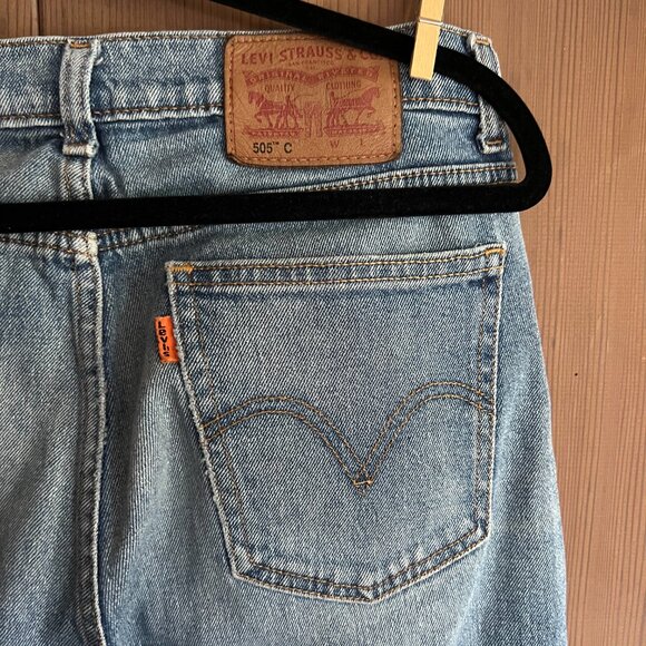 Levi's 505c orange tab jeans. Faded 'blue cheer' wash. size 30 - Picture 3 of 3